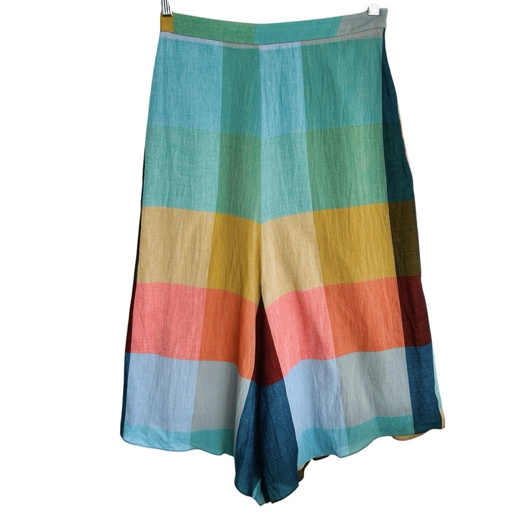 Bassike Check Patchwork Skirt 1 Small Preppy Art Mod Asymmetric Midi Euro Summer